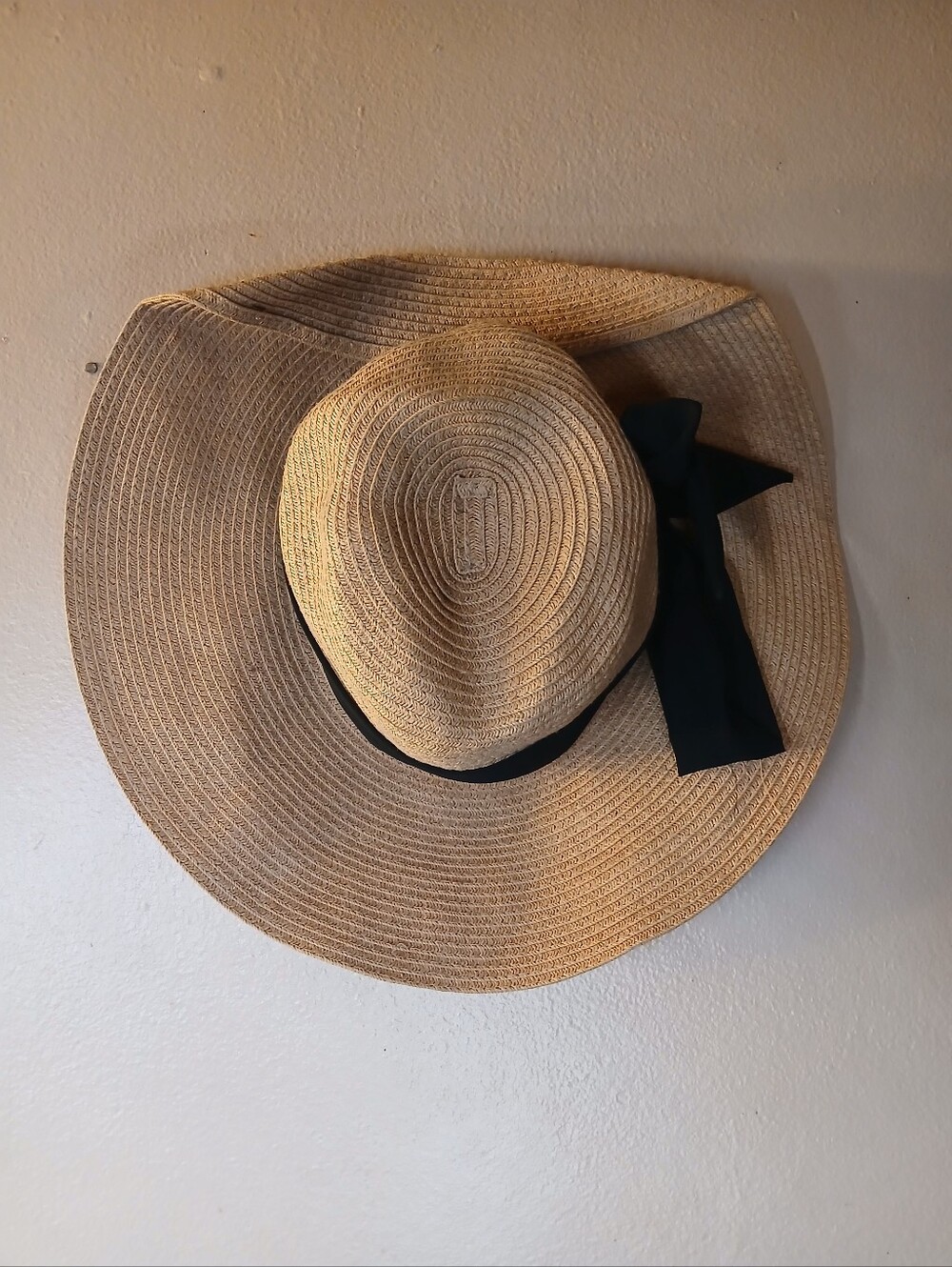Vince Camuto Sun Hat with Black Bow